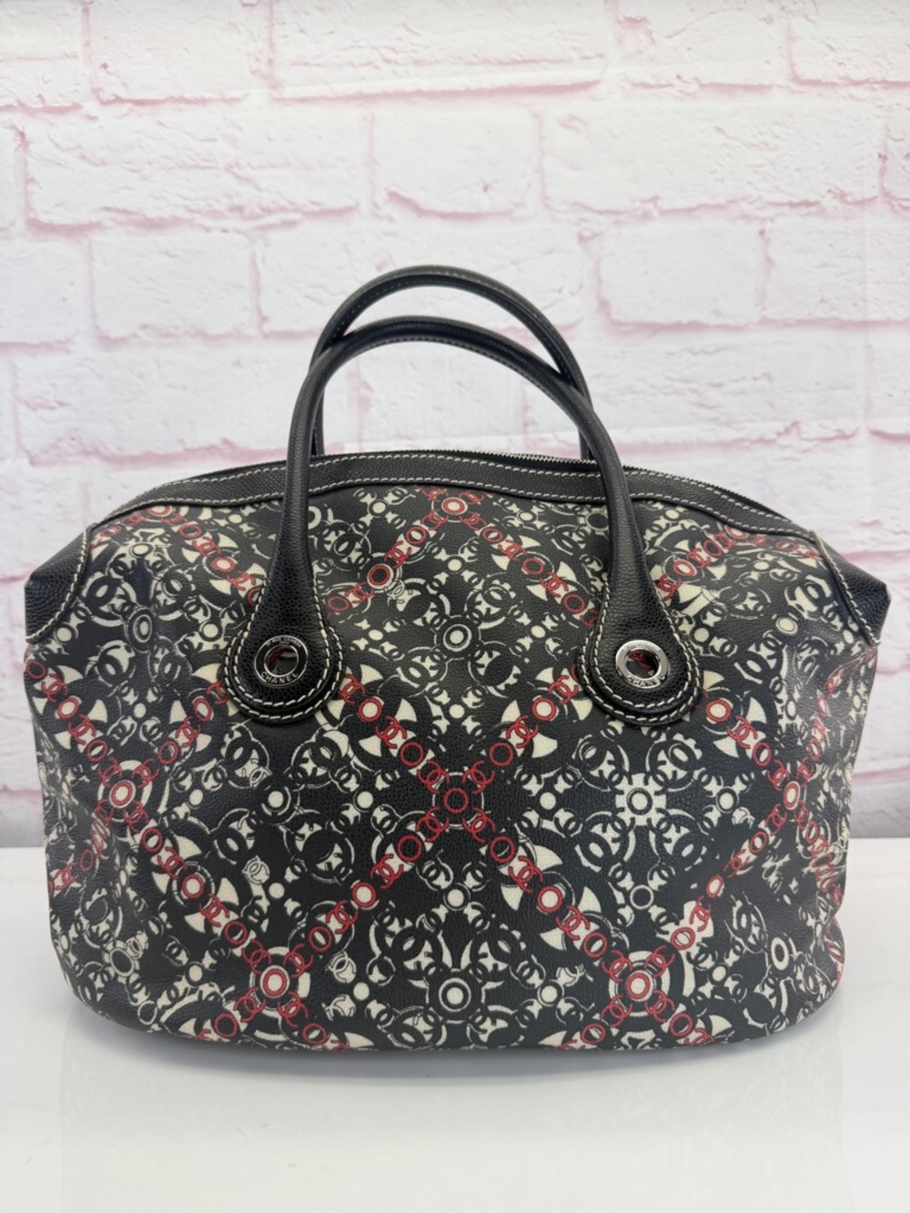 Chanel Coco Optic Graphic Bowler Large Bag